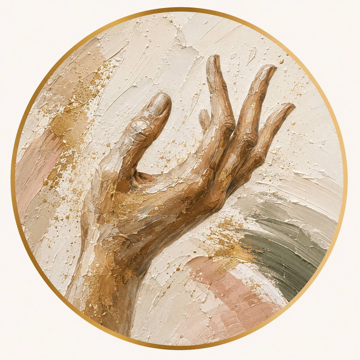 Hand painting detail